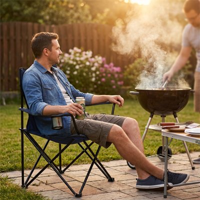 Chaise de Camping barbecue