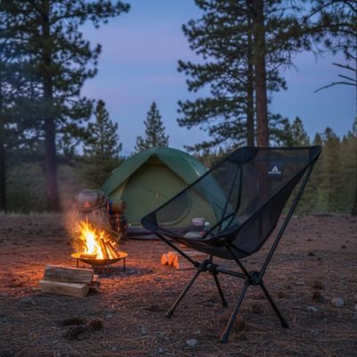 chaise de camping feu bois