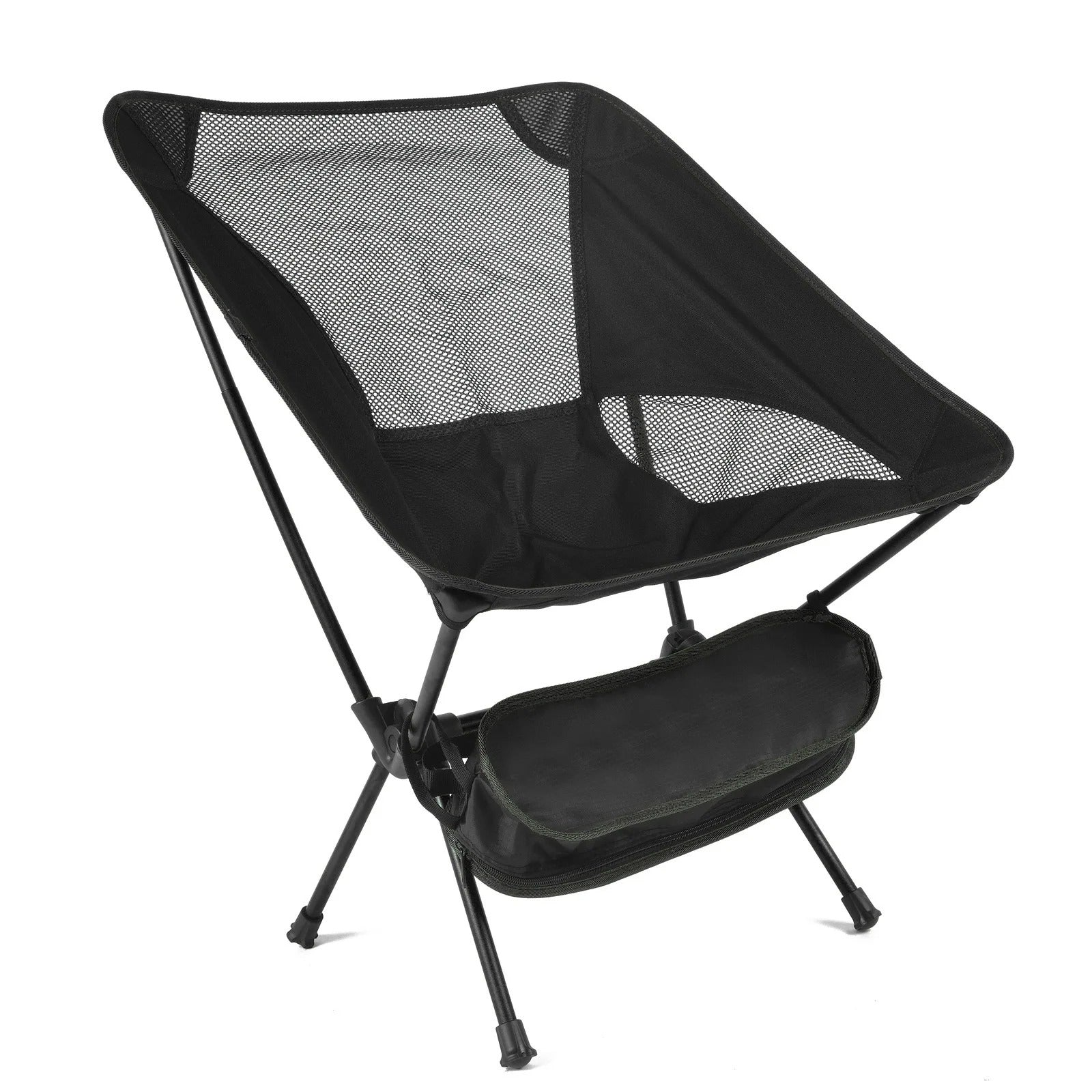 chaise de camping noir maille