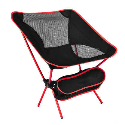 chise de camping rouge