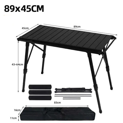 table de camping dimension