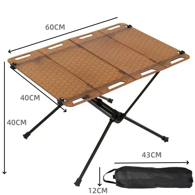 table de camping jaune desert