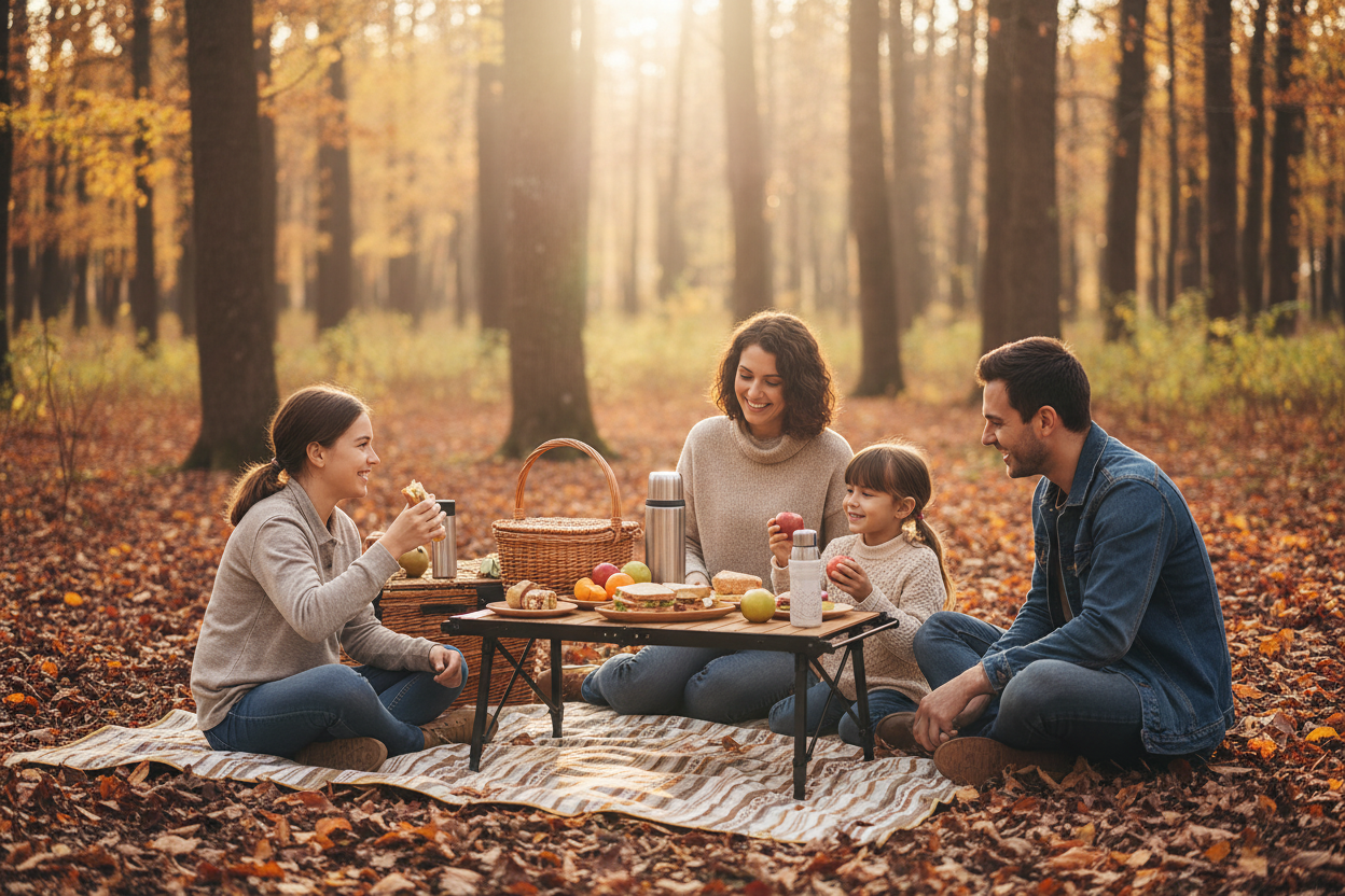 table de camping Pique-nique automnal