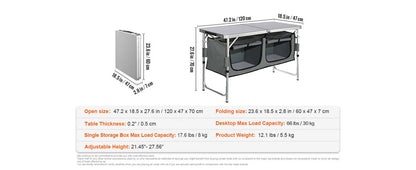 table de camping spec
