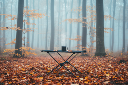 Table de camping automne